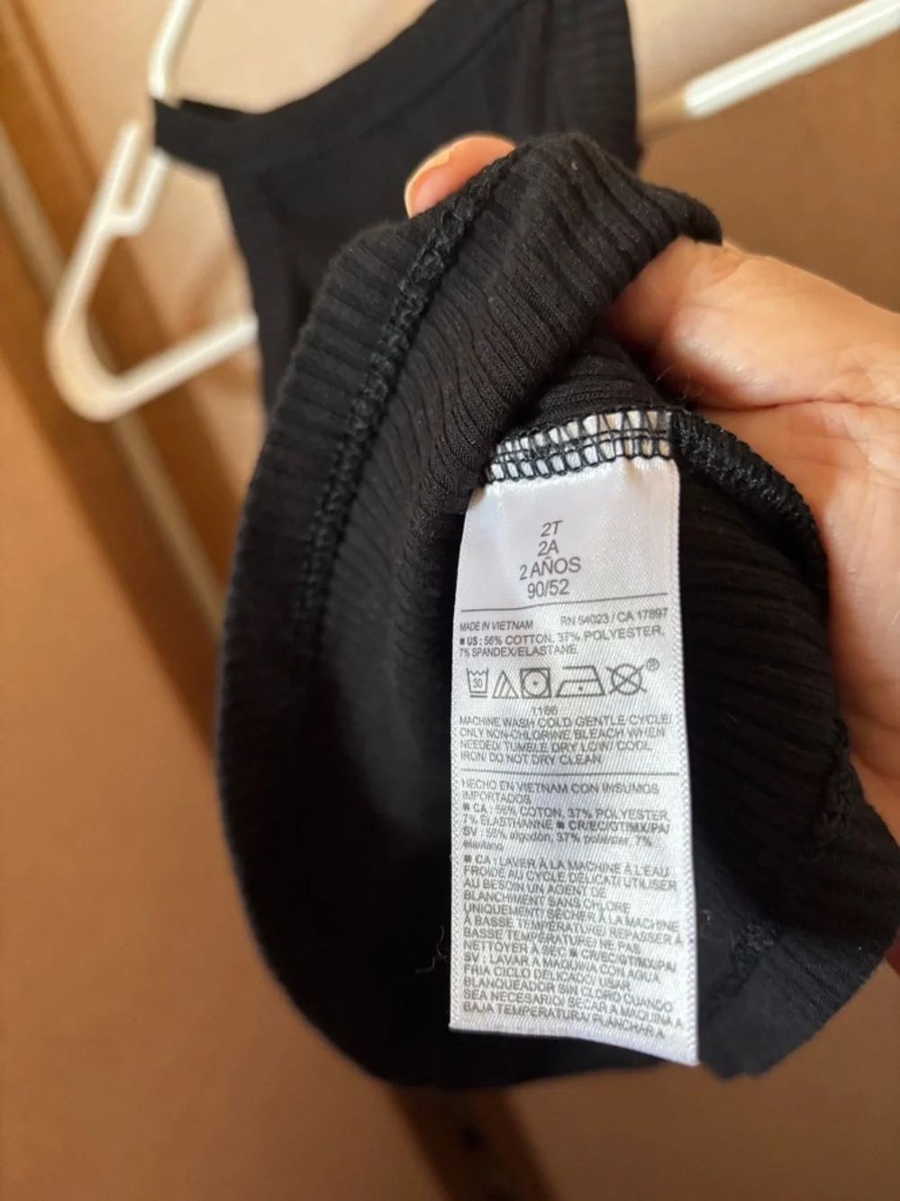 Old Navy Black Ribbed High-Neck Tank Top 2T